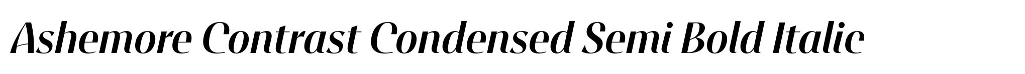 Ashemore Contrast Condensed Semi Bold Italic image